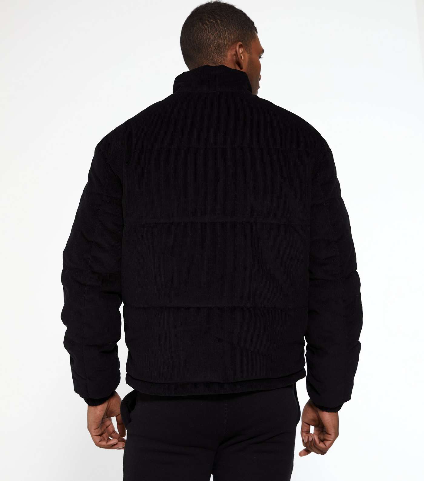 Black Cord Puffer Jacket  Image 4