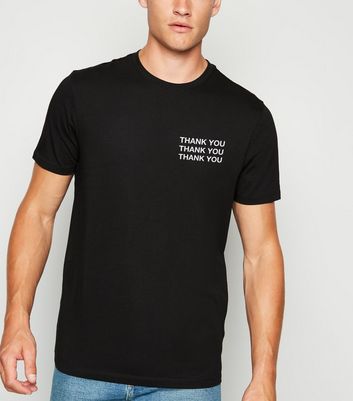 black slogan t shirt