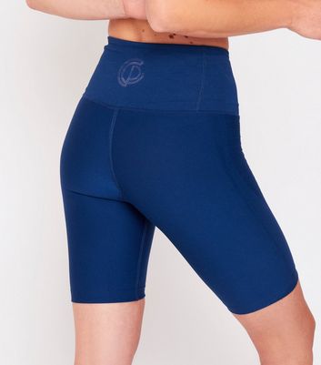 womens navy blue biker shorts