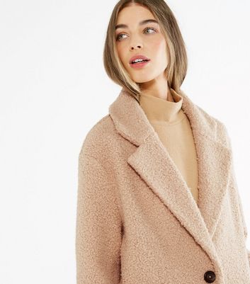 boucle teddy coat