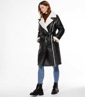 faux lined coat
