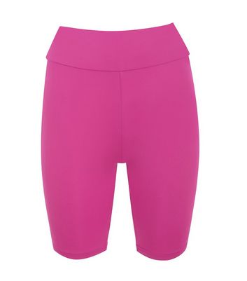 bright pink bike shorts