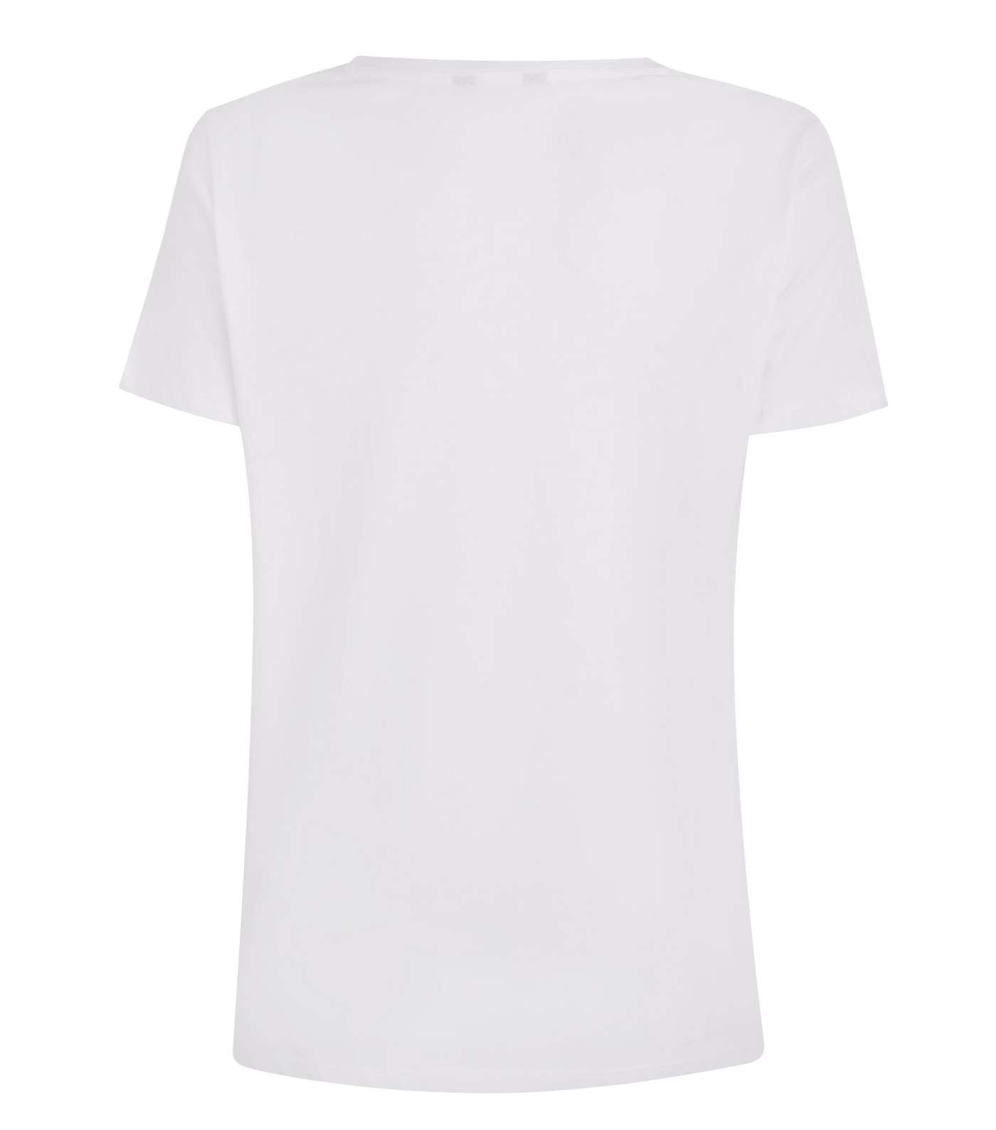 White Butterfly Logo T-Shirt Image 2