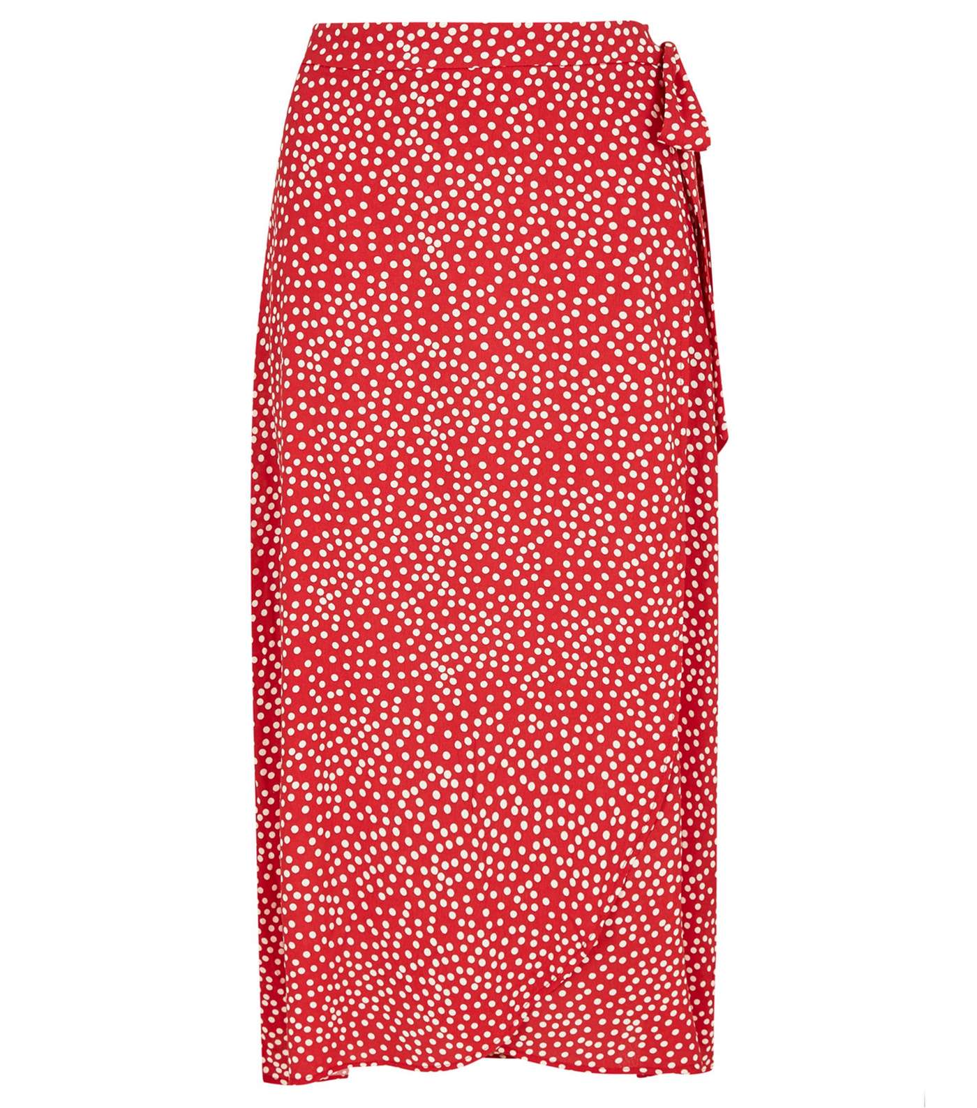 Apricot Red Spot Wrap Midi Skirt  Image 4