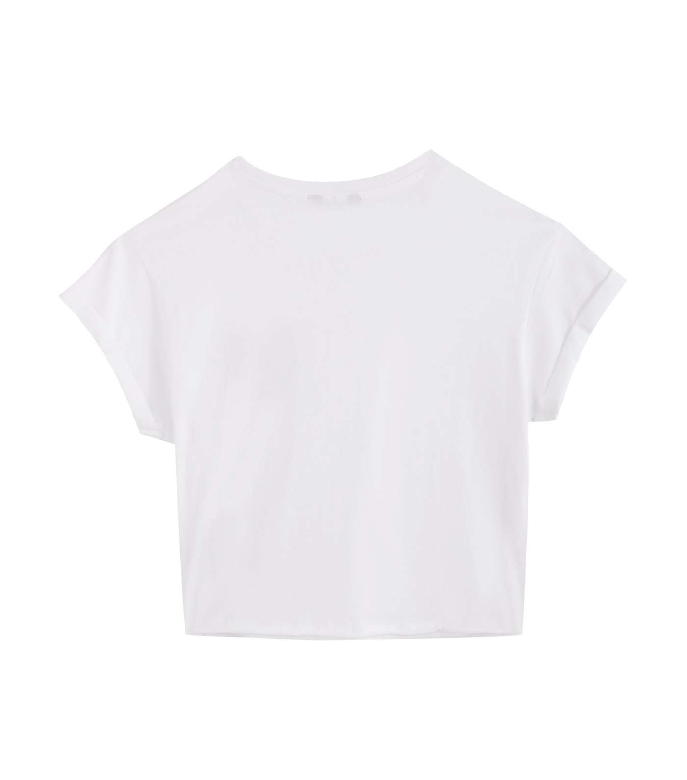 Girls White Rainbow Kindness Slogan T-Shirt Image 2