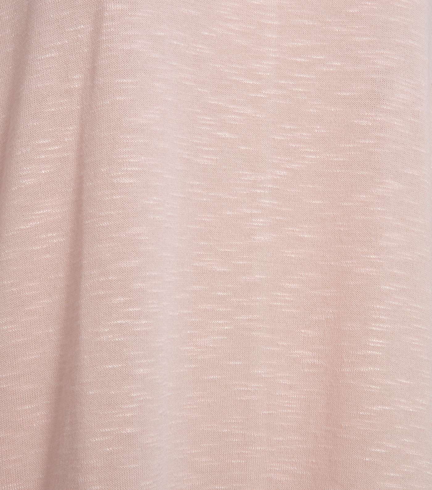 Pale Pink Fine Knit Dip Hem Top Image 3