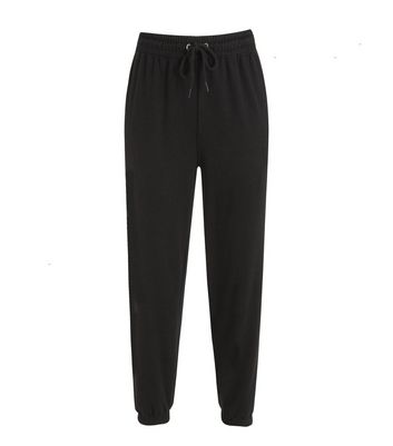 Black joggers best sale tie waist