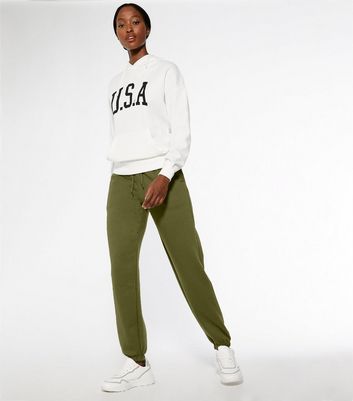 Tall Khaki Cuffed Tie Waist Joggers New Look