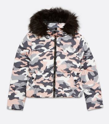 Girls pink hotsell camo jacket