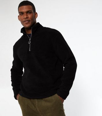 Mens zip clearance neck sweatshirt