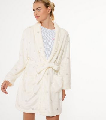 Loungeable Pale Grey Fluffy Cloud Dressing Gown | New Look