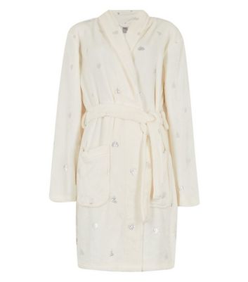 new look white dressing gown