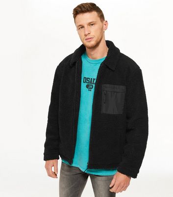 New look mens outlet borg jacket