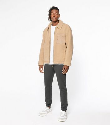 Cream Borg Shell Pocket Jacket | New Look