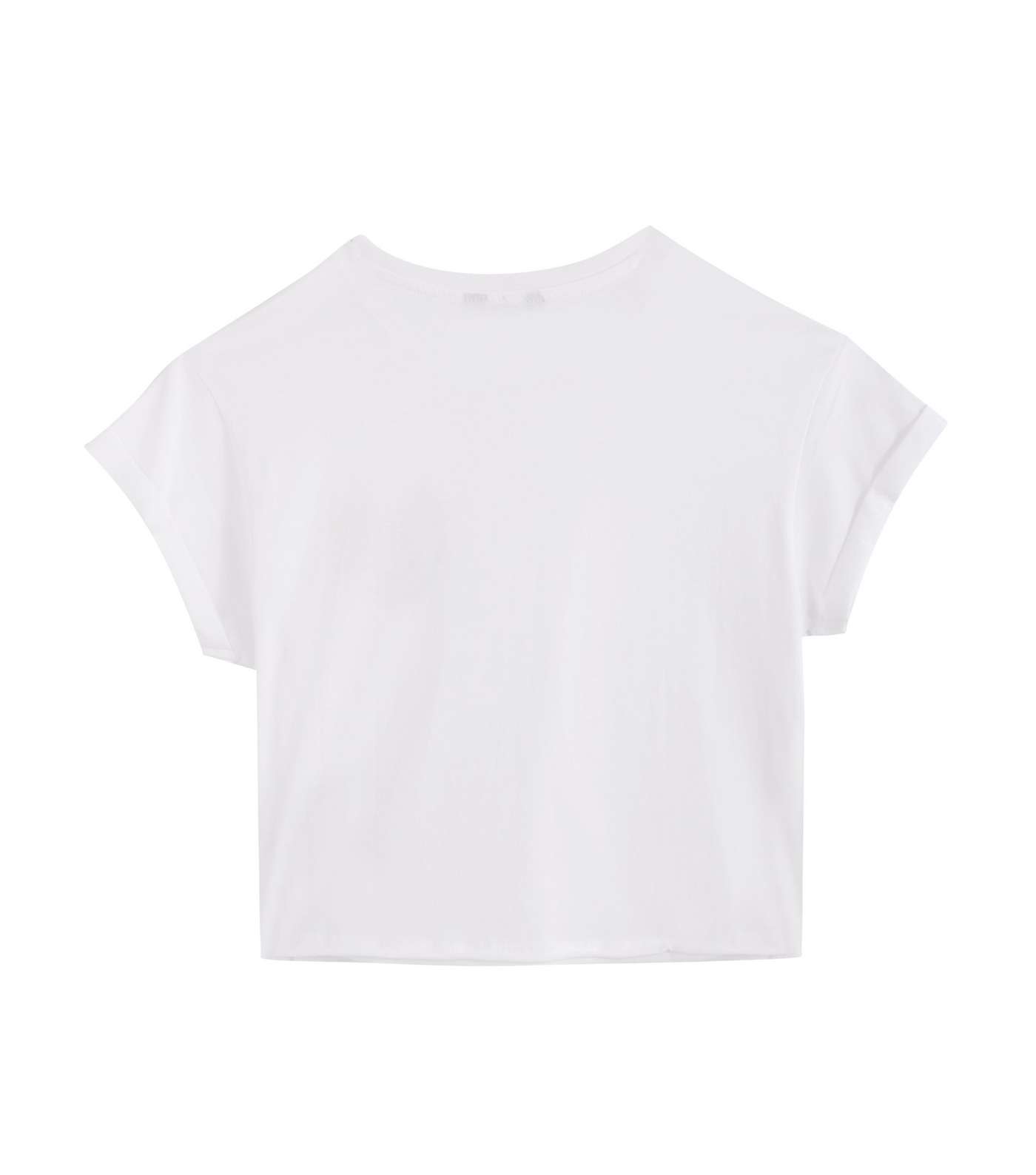 Girls White Dramatic Slogan T-Shirt Image 2