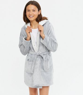 girls black dressing gown