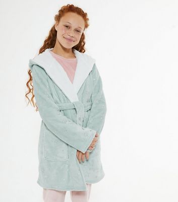 New Look frosted robe in light gray | ASOS