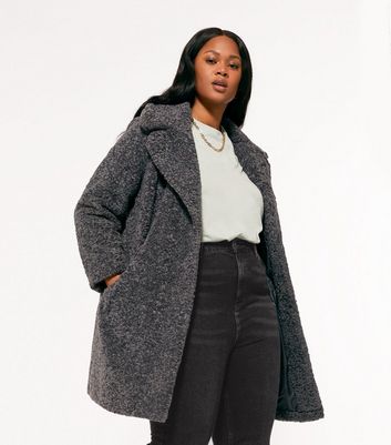 dark gray long coat