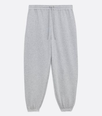 Curves Grey Jersey Drawstring Joggers 
