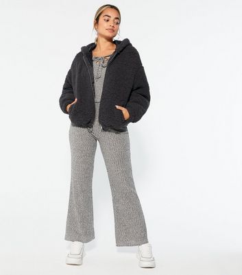 Petite oversized hooded teddy clearance coat