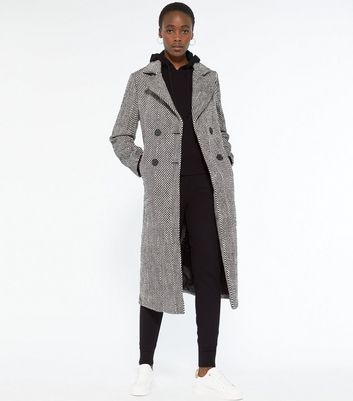 herringbone long coat