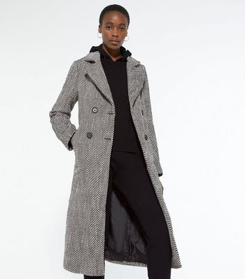 long herringbone coat