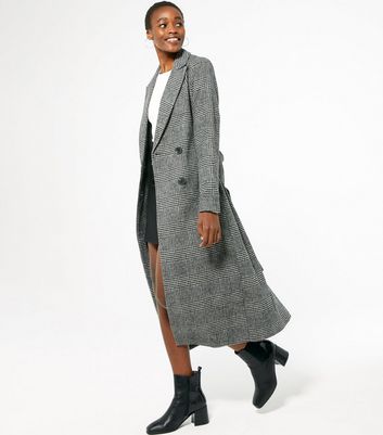 black check coat womens