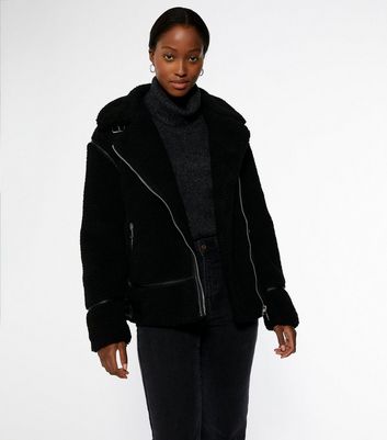 aviator teddy coat