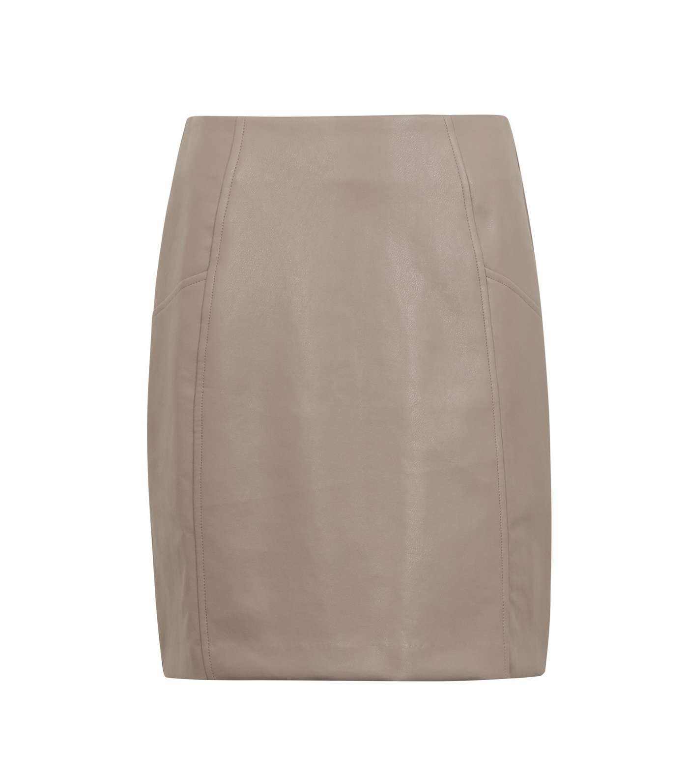 Mink Leather-Look Mini Skirt