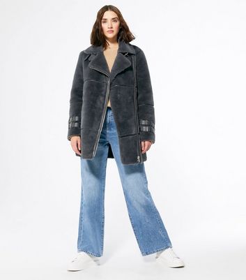 warehouse aviator jacket grey