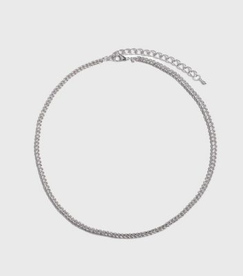 Image of Silver Chain Necklace New Look