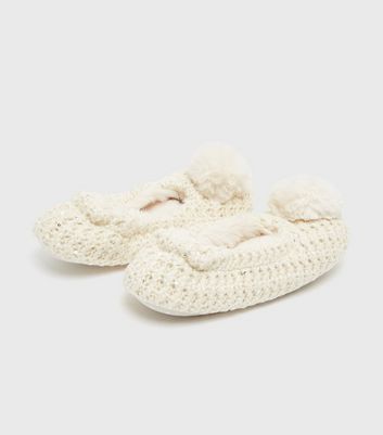 Off White Pom Pom Sequin Ballet Slippers New Look shop for Off White Pom Pom Sequin Ballet Slippers New Look at Shopo