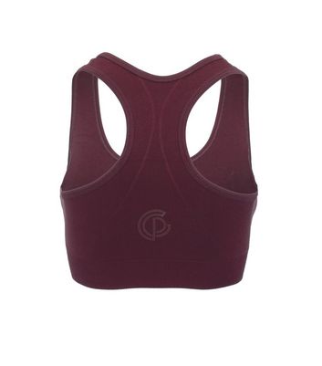 dark purple sports bra