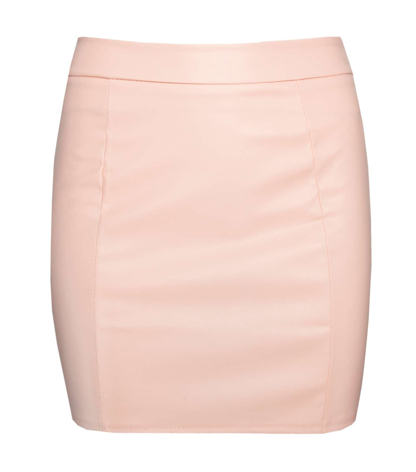 21st Mill Pink Leather-Look Mini Skirt Image 4