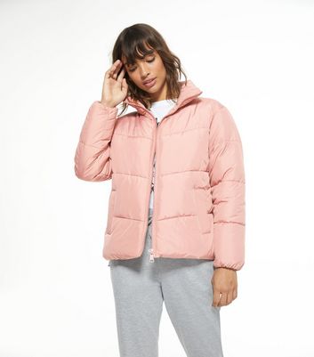 Pale Pink Boxy Puffer Jacket | New Look