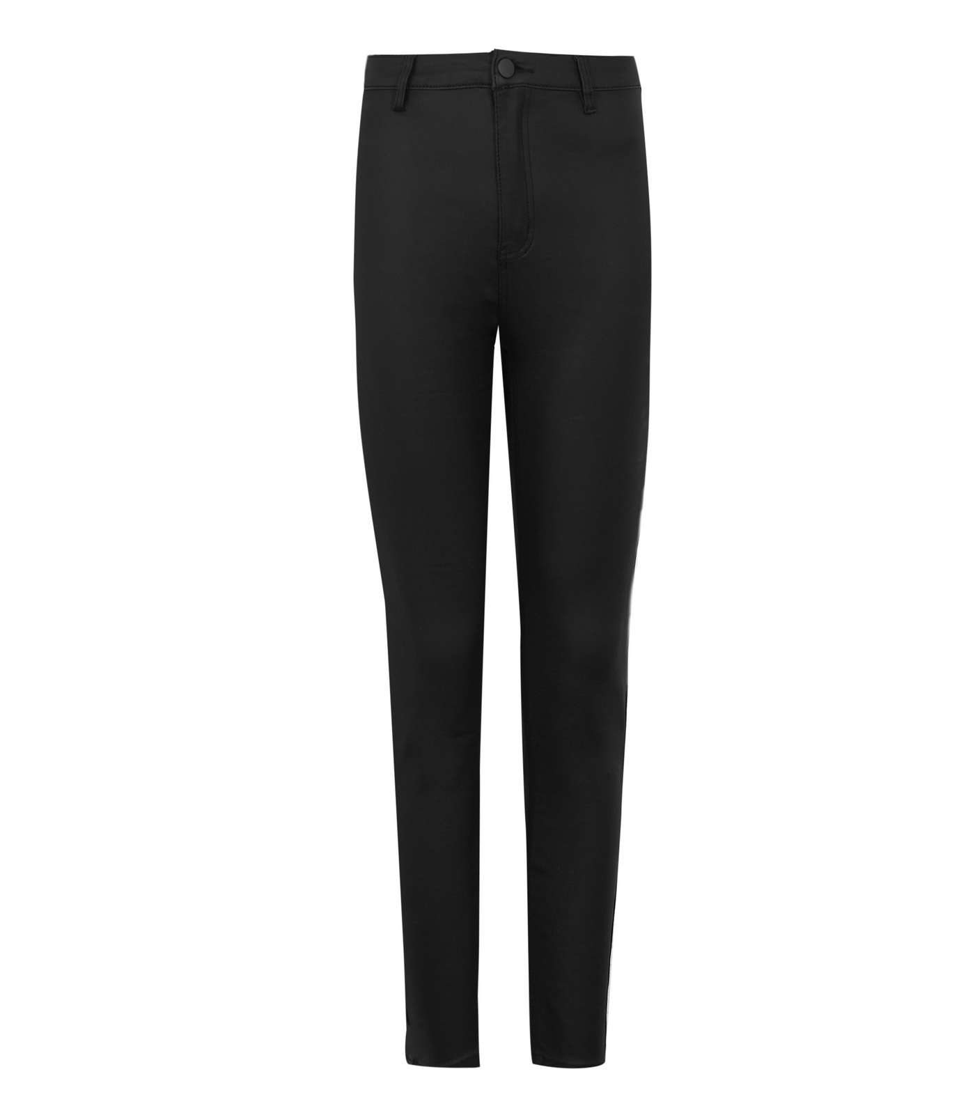 Urban Bliss Black Coated Leather-Look Super Skinny Jeans Image 5