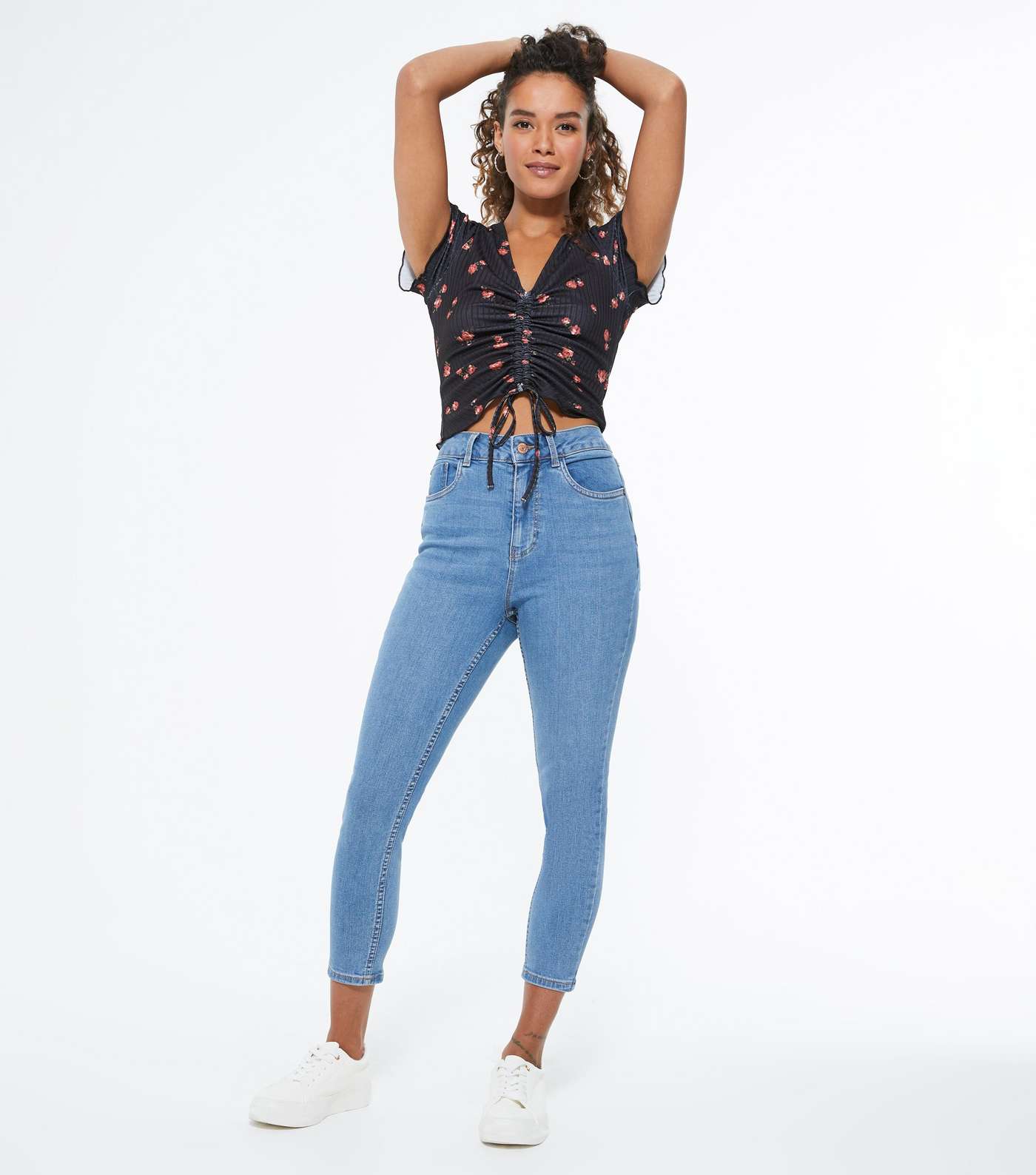 Petite Blue Lift & Shape Jenna Skinny Jeans