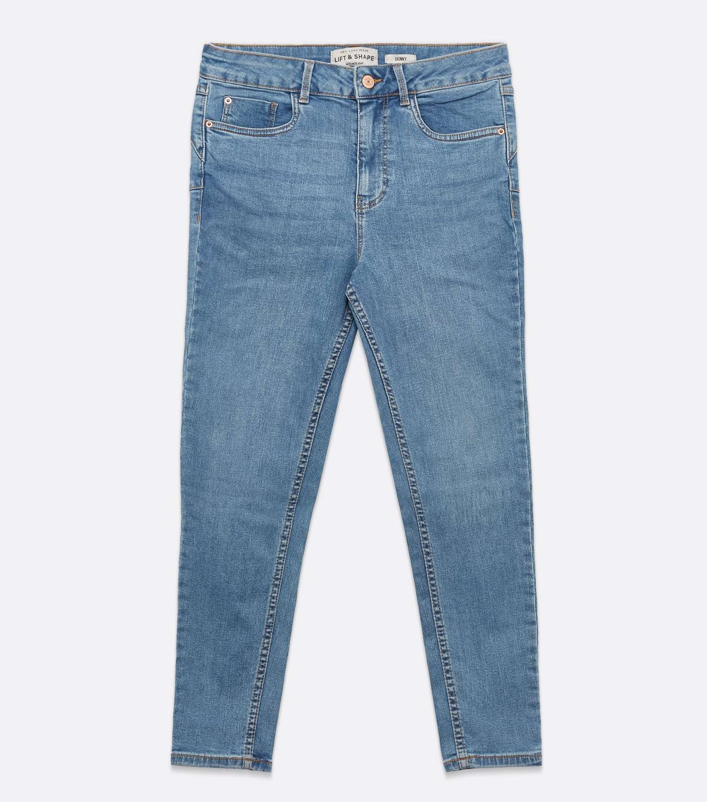 Petite Blue Lift & Shape Jenna Skinny Jeans Image 5
