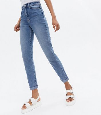 Tall Blue High Waist Tori Mom Jeans 