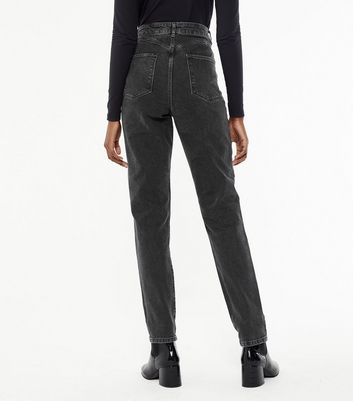 Tall Black High Waist Tori Mom Jeans 