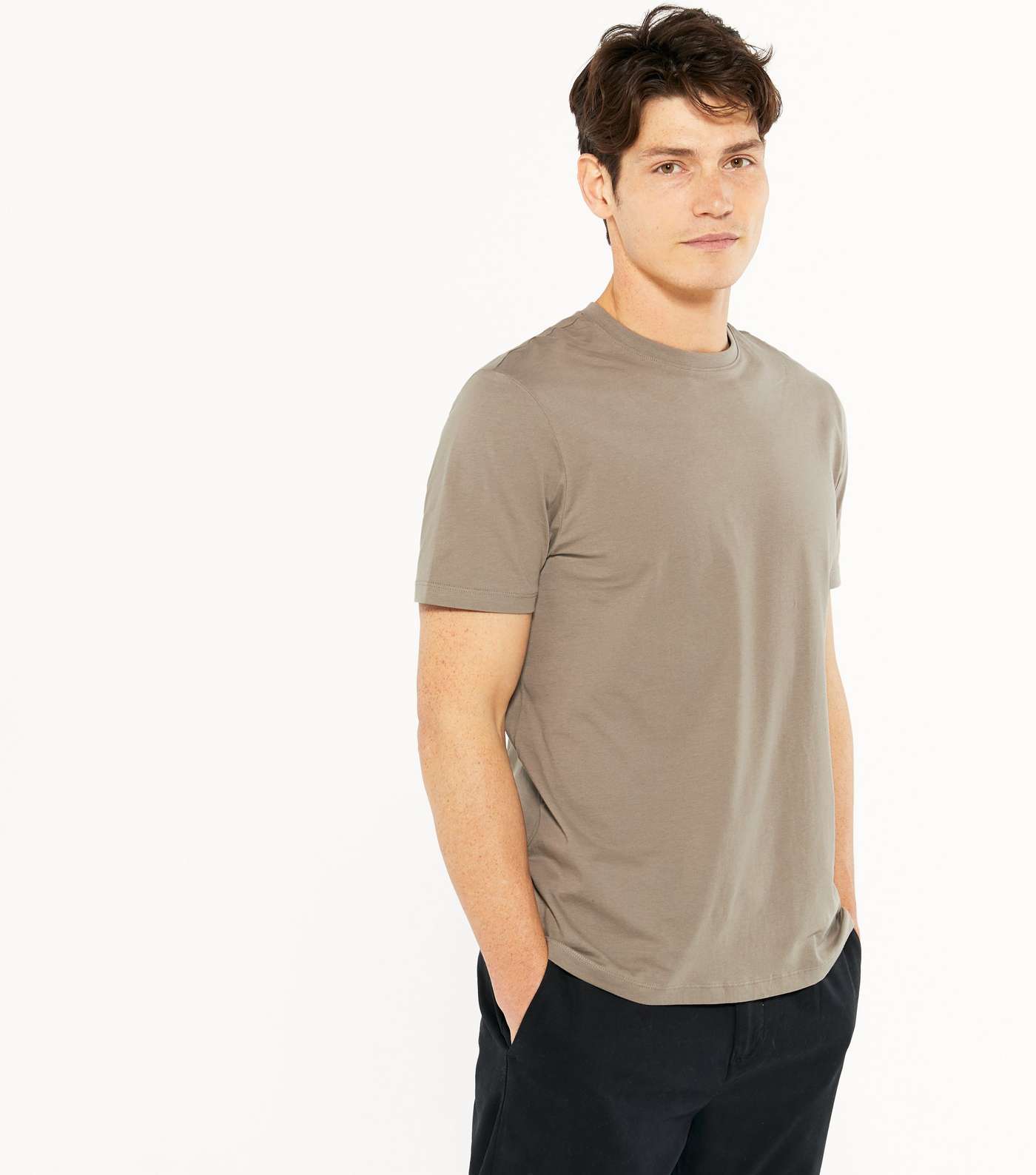 Pale Grey Plain Short Sleeve T-Shirt
