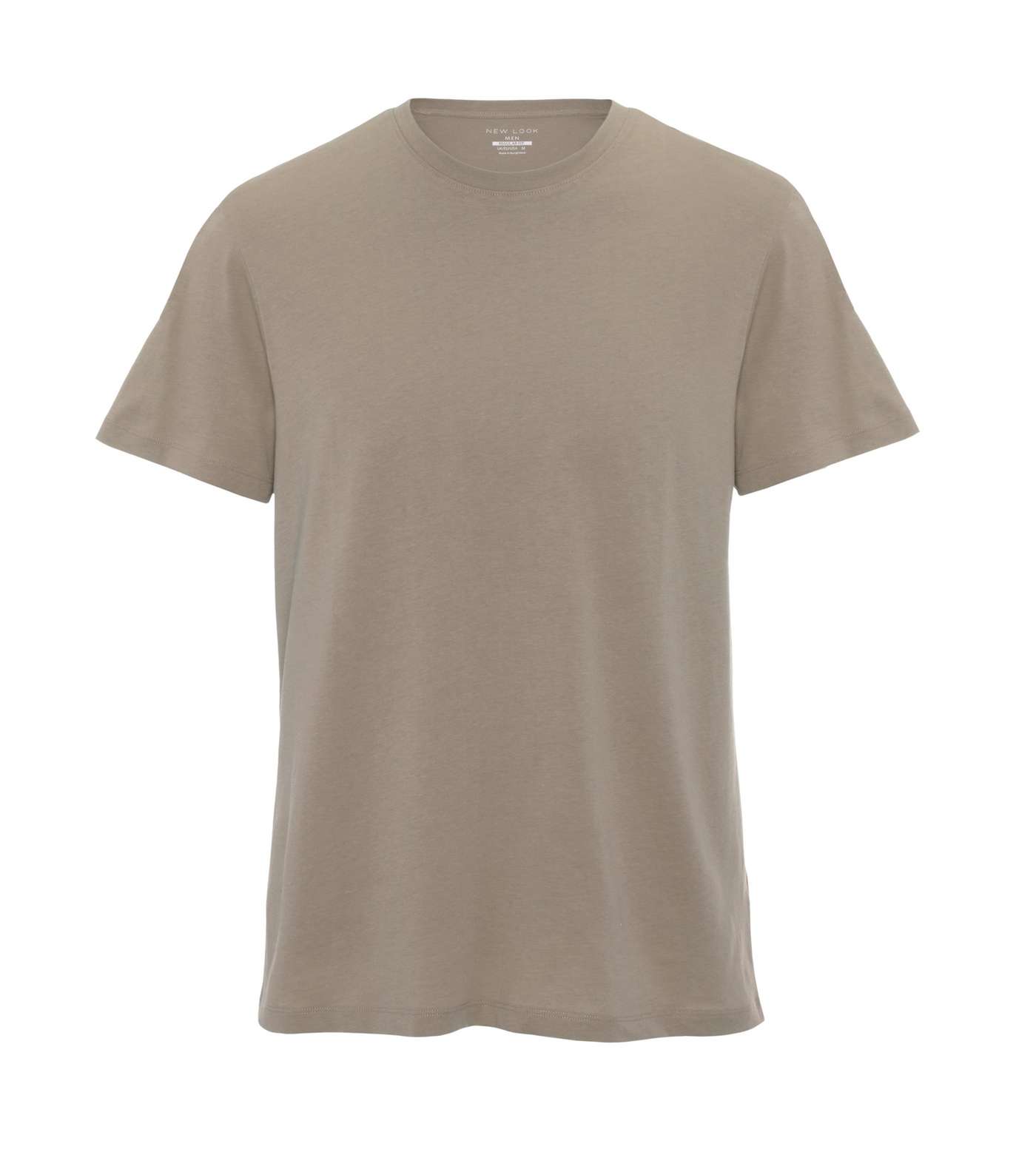 Pale Grey Plain Short Sleeve T-Shirt Image 5
