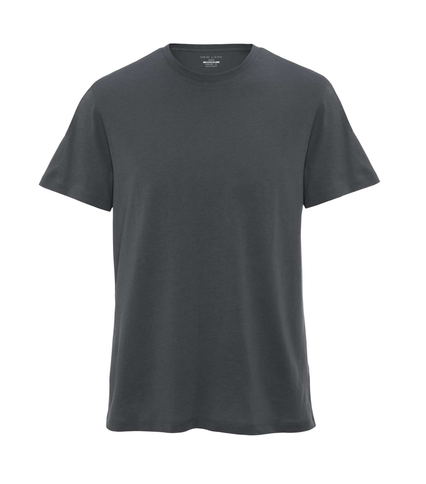 Dark Grey Plain Short Sleeve T-Shirt