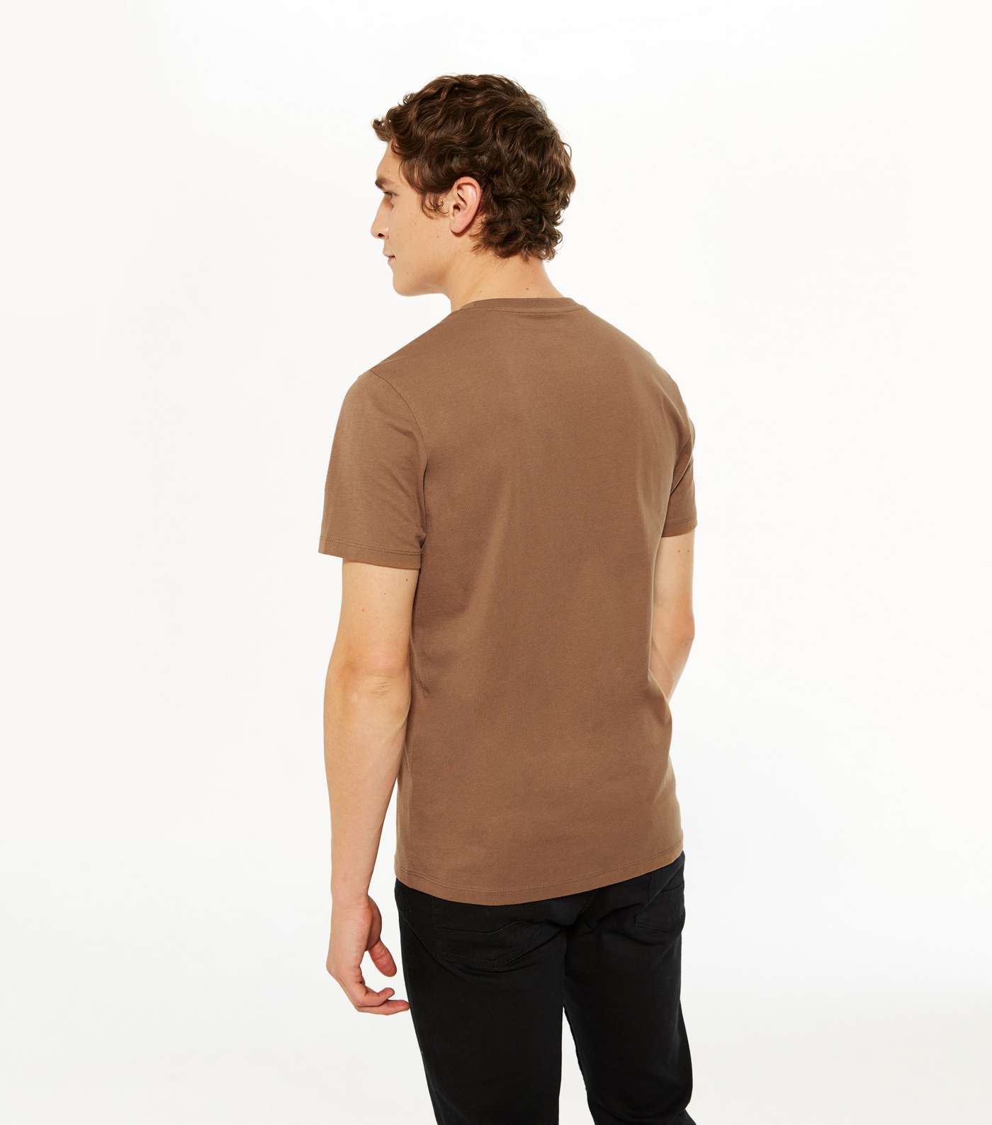 Camel Plain Short Sleeve T-Shirt  Image 4