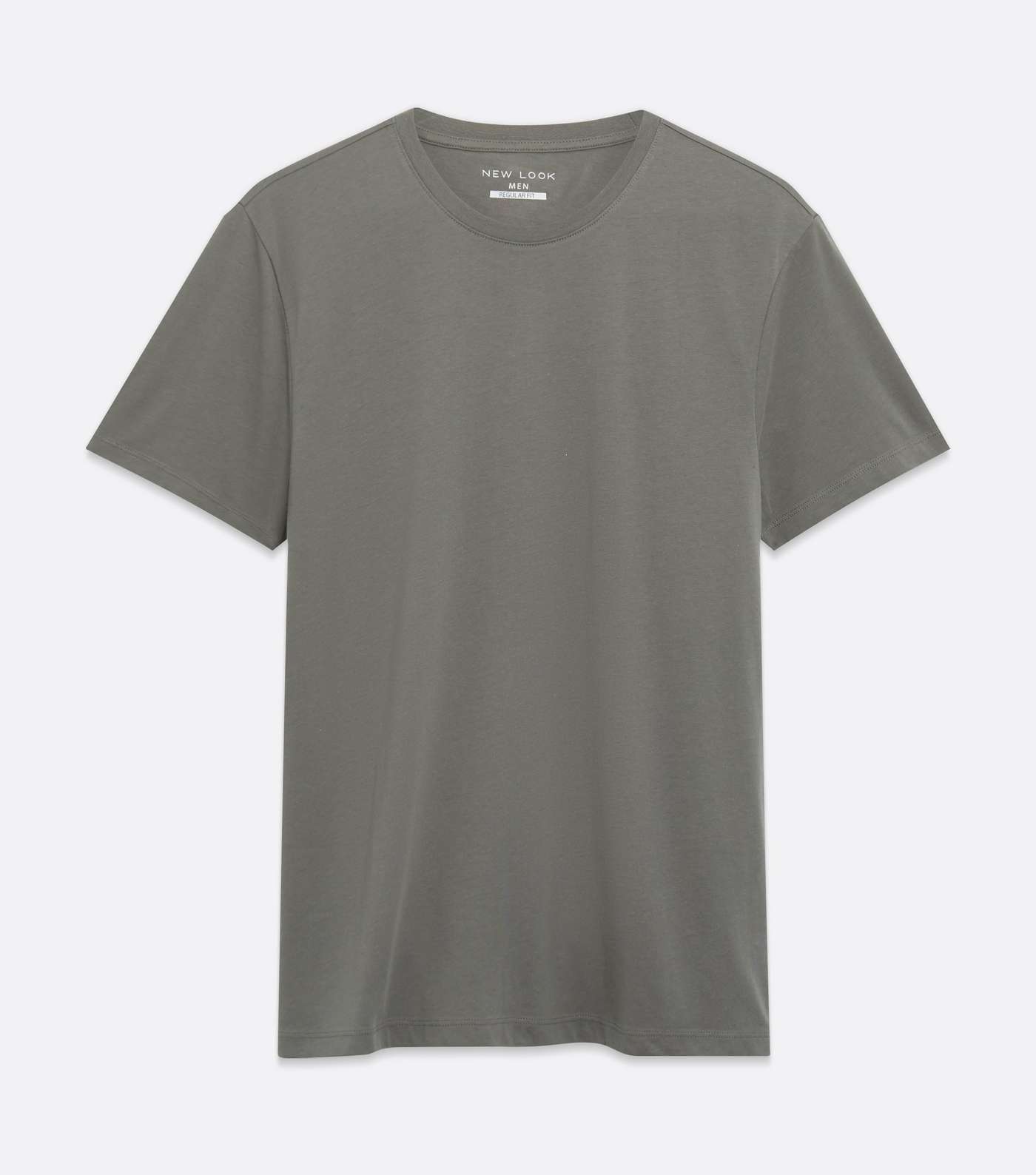 Olive Plain Short Sleeve T-Shirt  Image 5