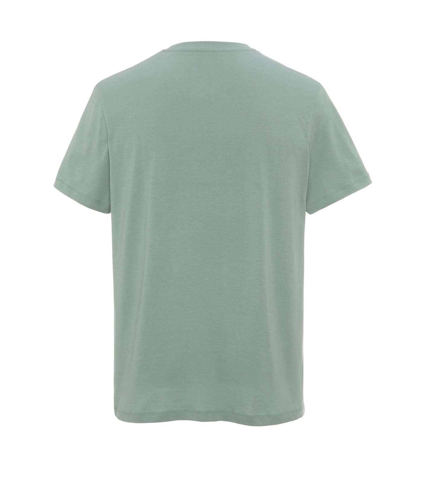 Mint Green Plain Short Sleeve T-Shirt Image 2
