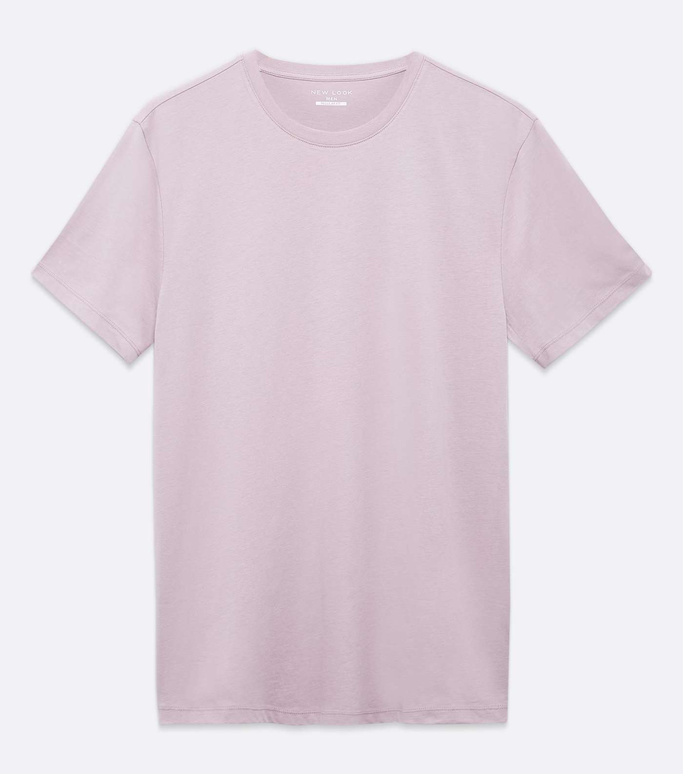 Lilac Plain Short Sleeve T-Shirt Image 5