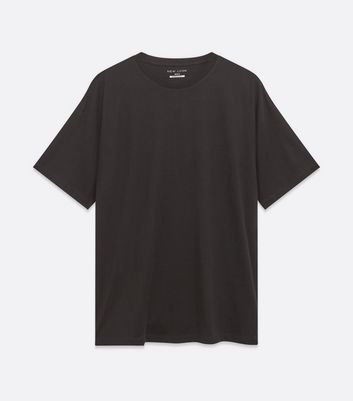 Black Plain Relaxed Fit T-Shirt | New Look