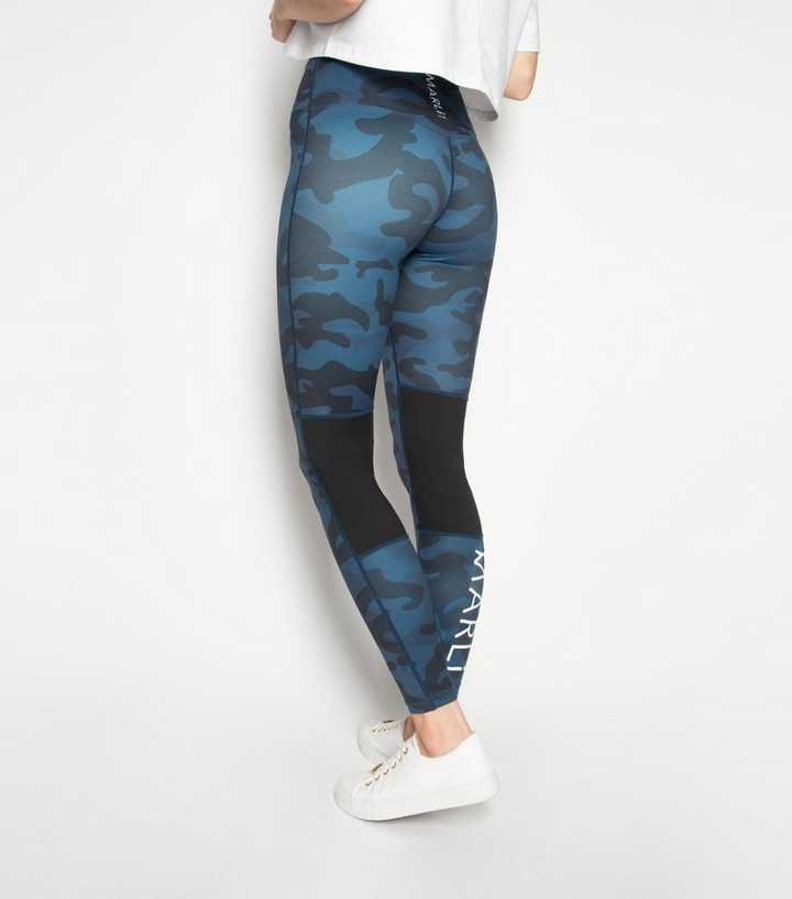 Blue Camo Leggings With pockets