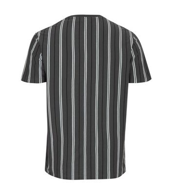Image of Dark Grey Contrast Stripe Short Sleeve T-Shirt New Look